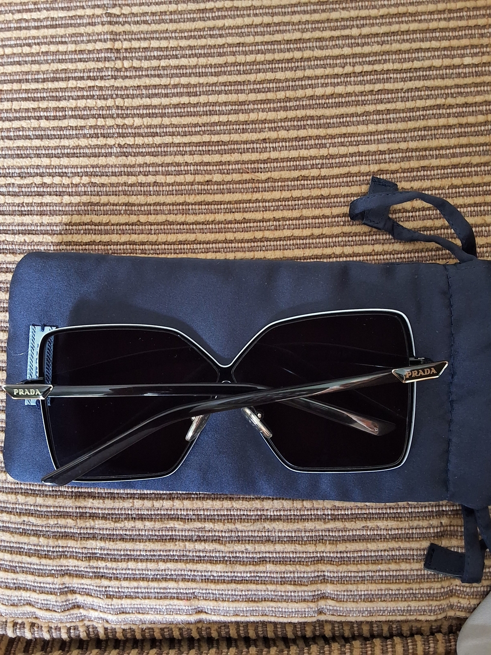 Prada Butterfly Sunglasses Black SPR 50Y Authentic w/ Case - Picture 4 of 6